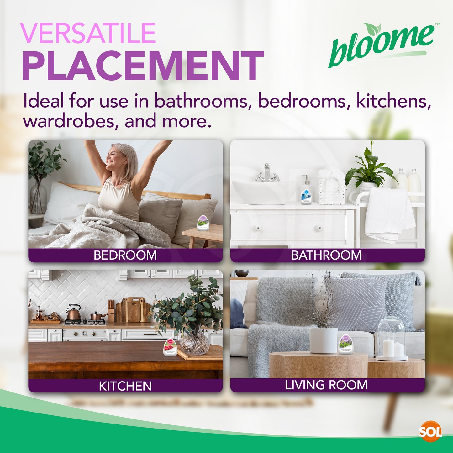 18pk Mini Gel Air Fresheners For Home | Multipack Bathroom Air Freshener