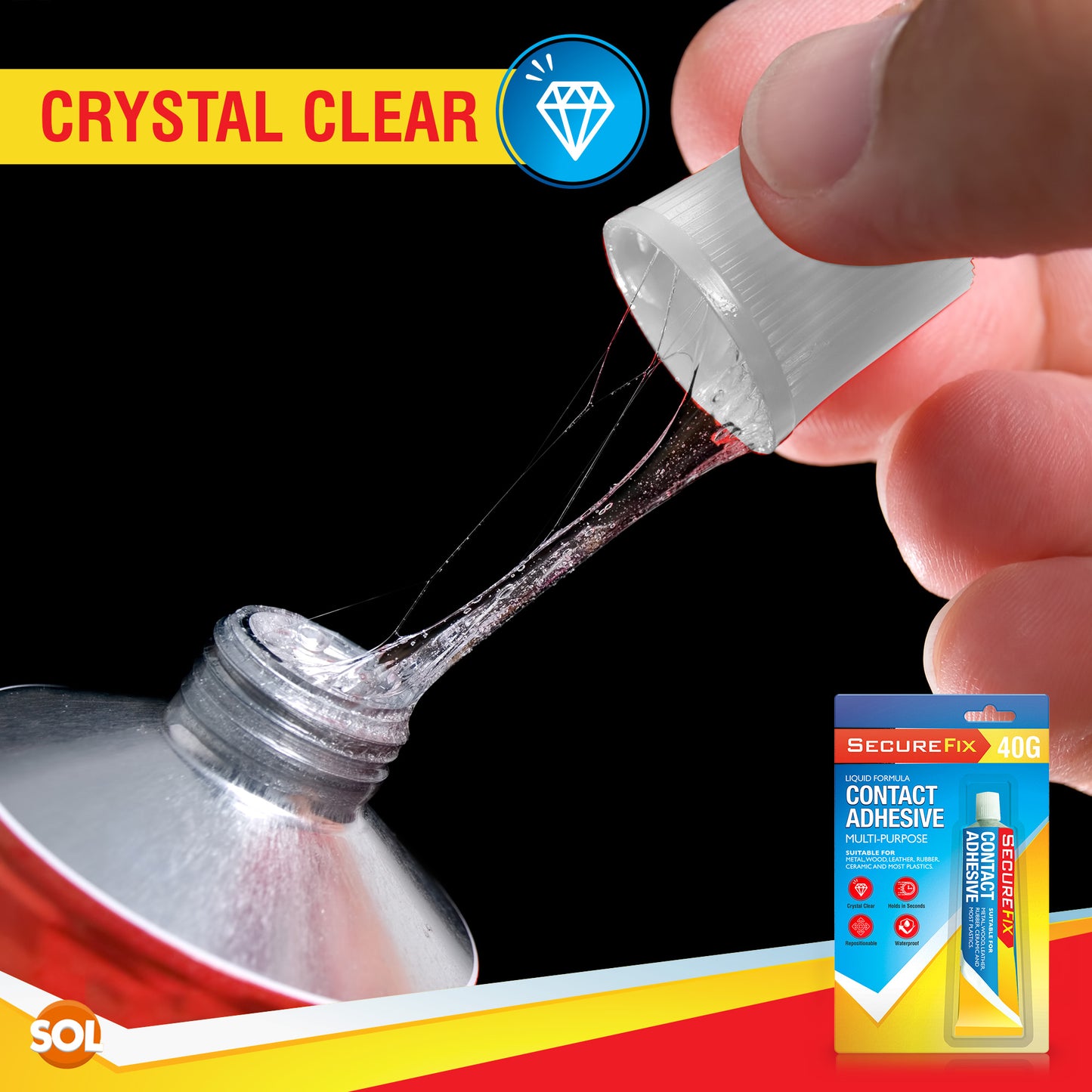 1pk Contact Adhesive Glue Tube 40ml – Waterproof Strong Multi Use