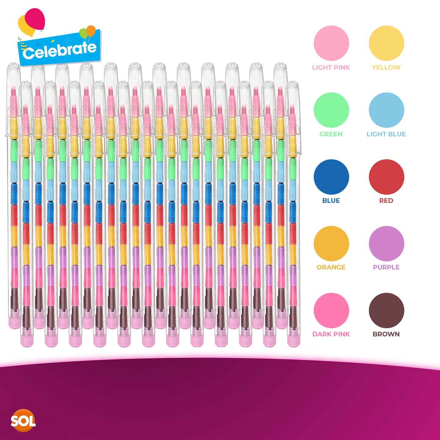 Rainbow Swap Point Crayons Twistable Mess-Free Colouring | 48 Pack