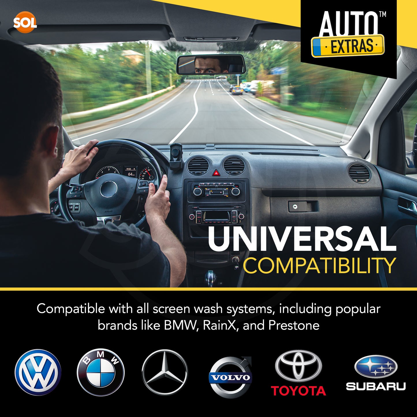 Dissolvable Screen Wash Tablets for Cars | Streak-Free Shine | 4 Pack