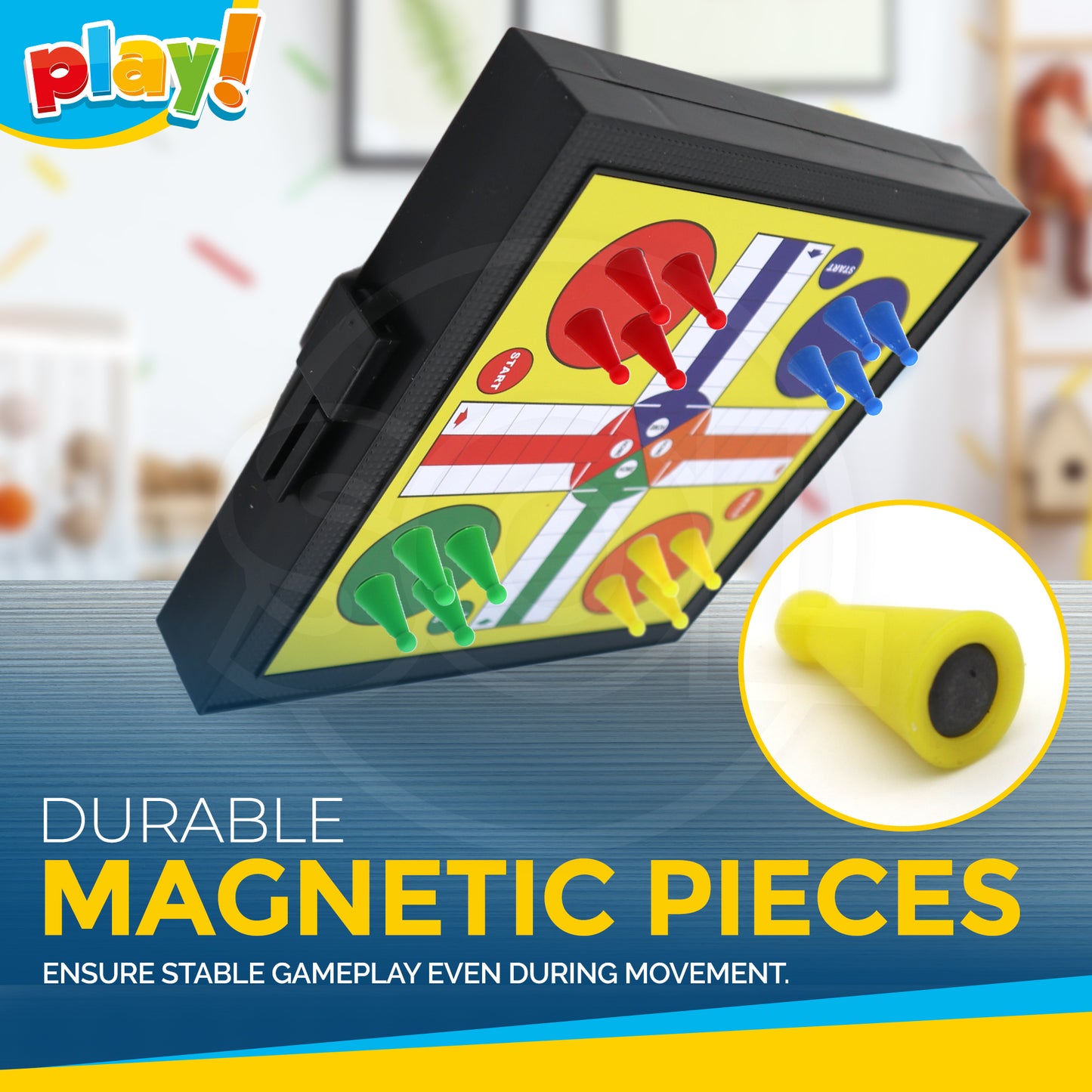 Magnetic Travel Games 4 in 1 Mini Pocket Board Set Adults & Kids