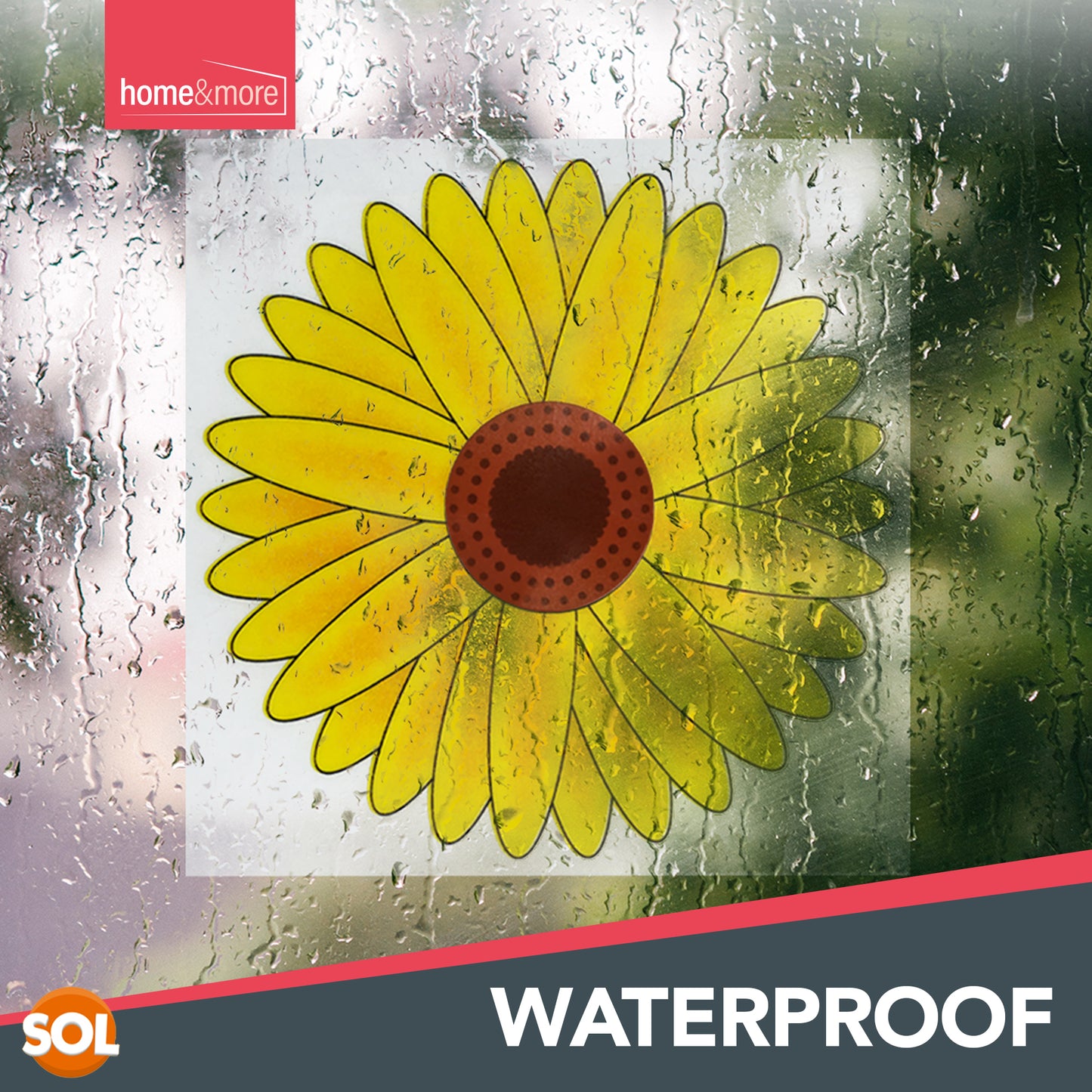 Window Sticker Fly Traps, Sunflower Design for Fruit Flies, Moth, Mosquitoes, Sticky Paper Indoor Catcher for Home Use