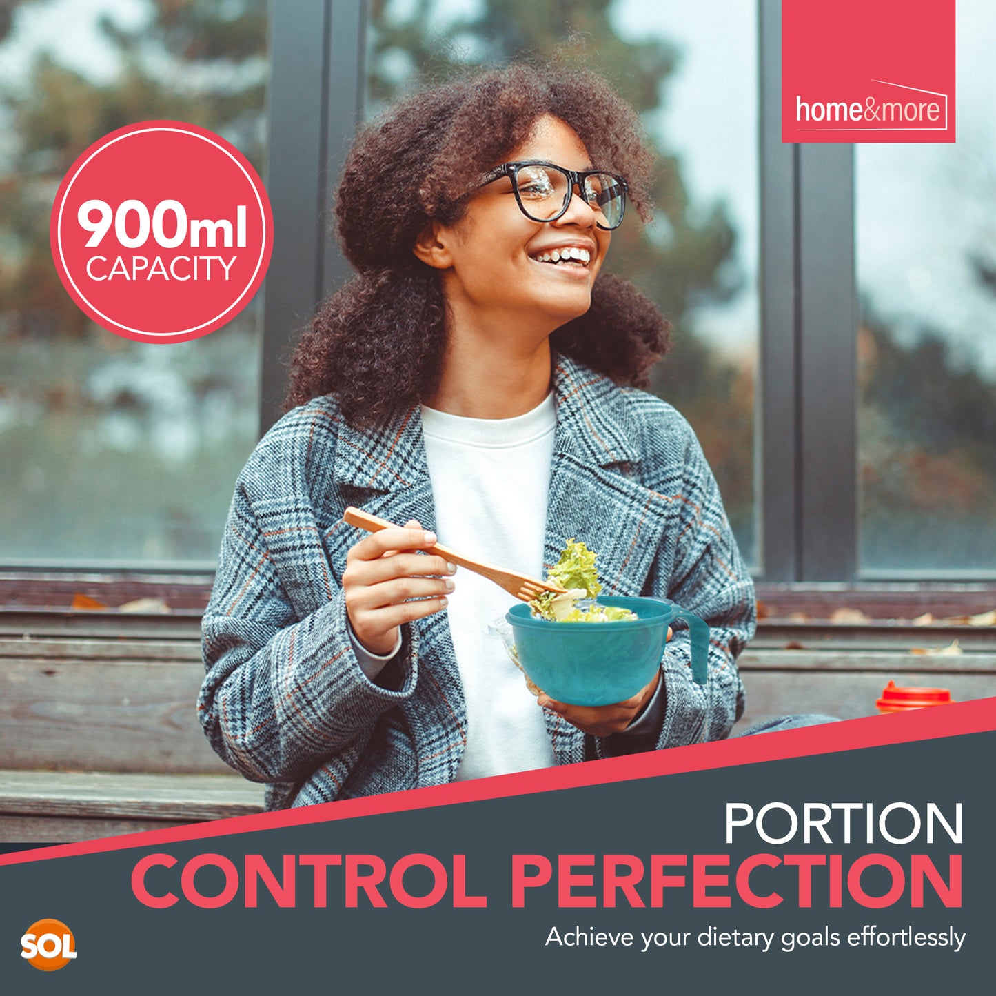 Microwavable Containers with Vented Lids 900ml | Soup Mugs | 4 Pack