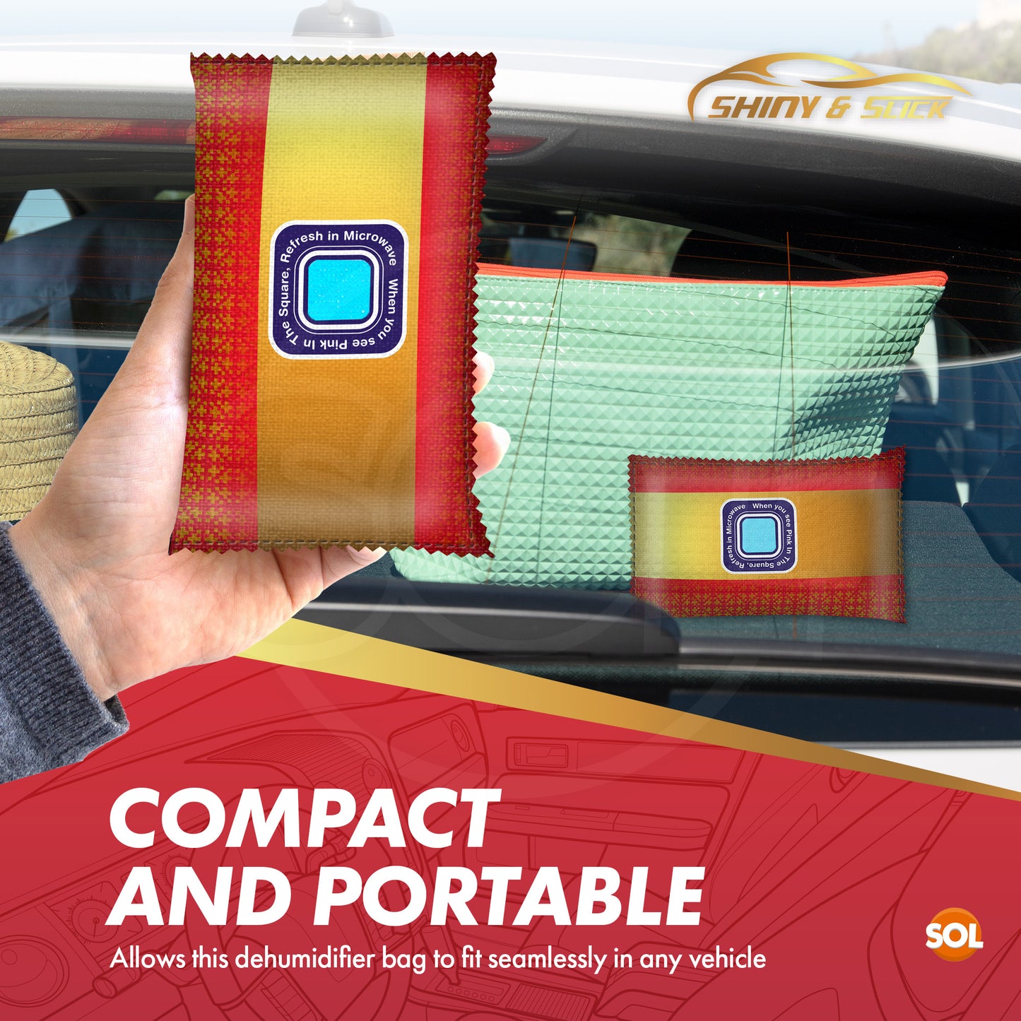 2-4pk Car Dehumidifier Reusable Bag For Home Dry Damp Moisture Absorber Killer