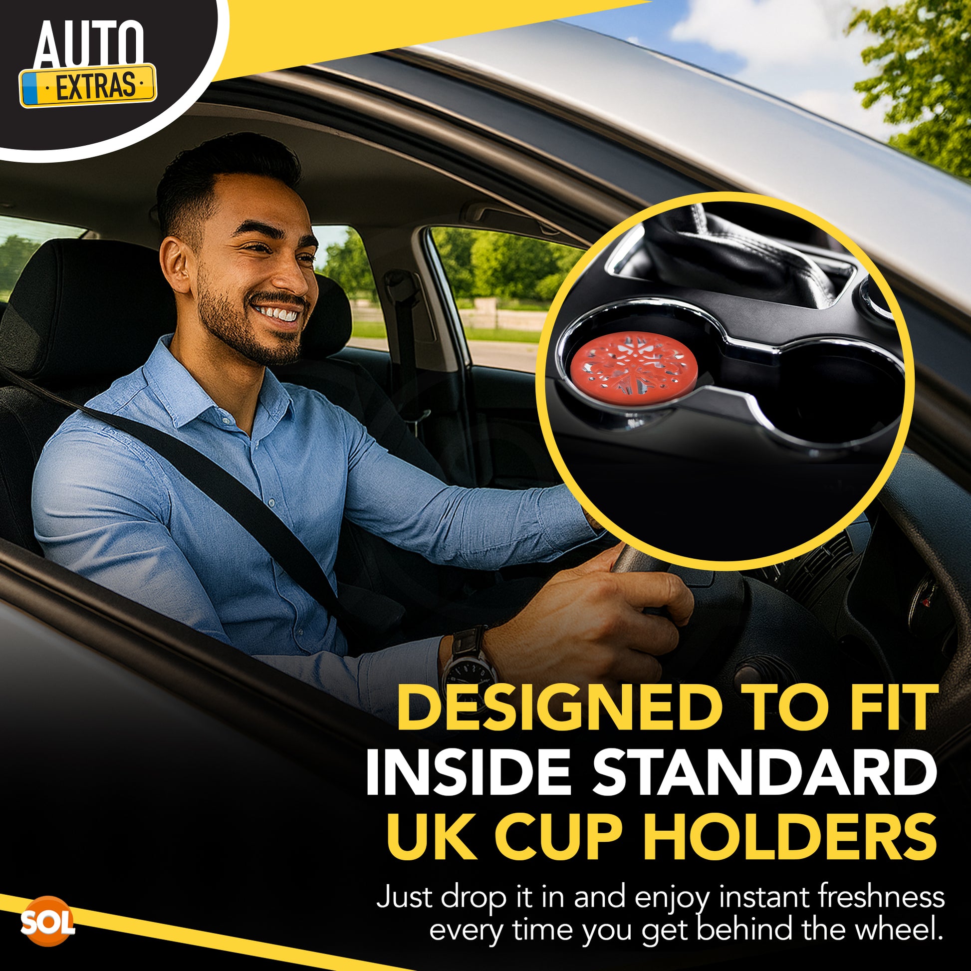 24pk Cup Holder Car Air Freshener in New Car Scent and Cherry Scent Assorted