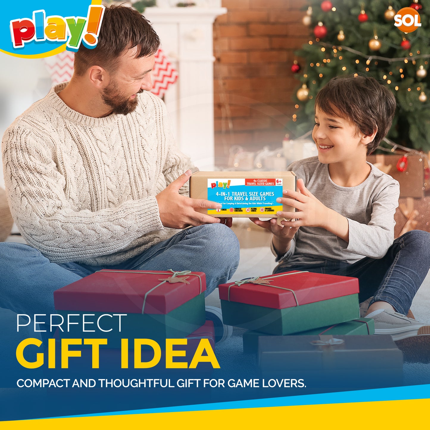 Magnetic Travel Games 4 in 1 Mini Pocket Board Set Adults & Kids