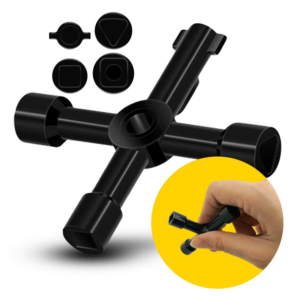 4-Way Utility Key | Multifunctional Meter & Cabinet | Anti-Rust Steel