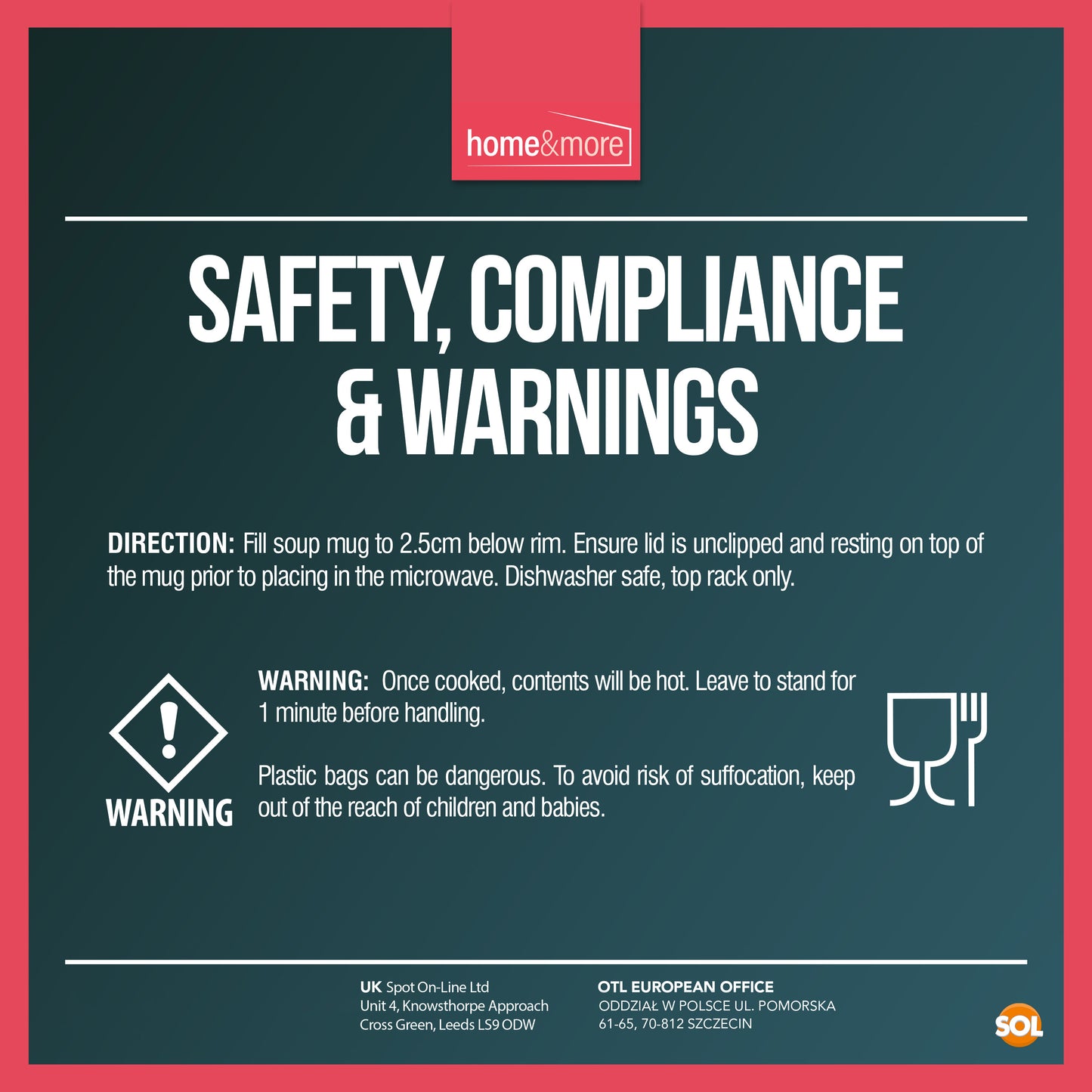 Microwave Soup Mug 700ml Airtight Clip Lock | 4 Pack