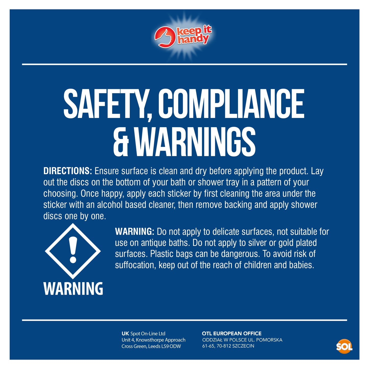 Anti Slip Bath Shower Stickers | 10 Textured Pads