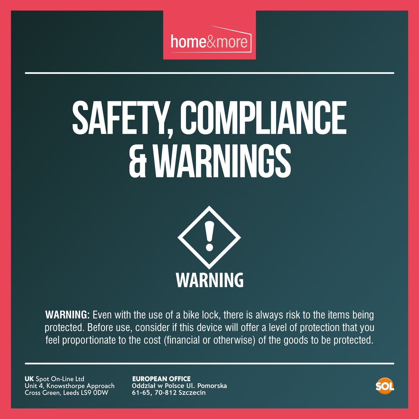 Bike Lock Cable Heavy Duty Steel Security Chain | 650mm