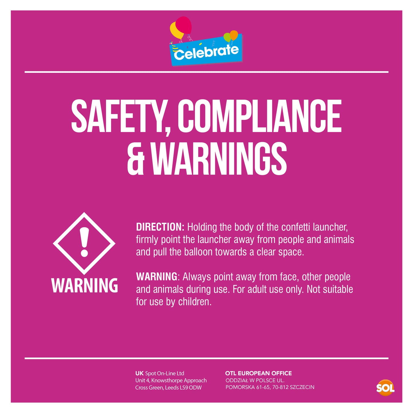 Confetti Cannons | Parties Weddings Birthdays Celebrations | 48 Pack