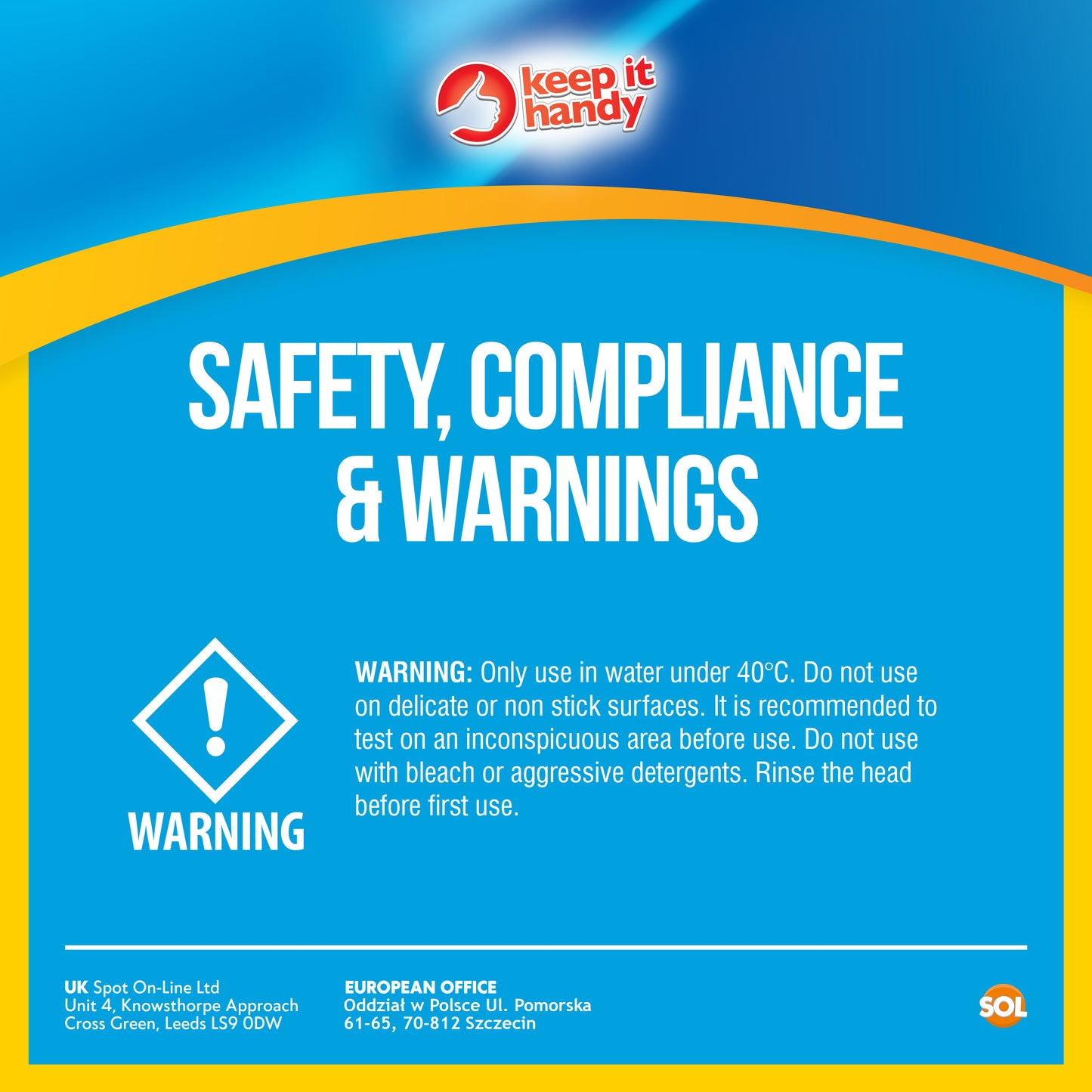 Washing Up Sponge Scourer Refills | Dishmatic Compatible | Handle Option