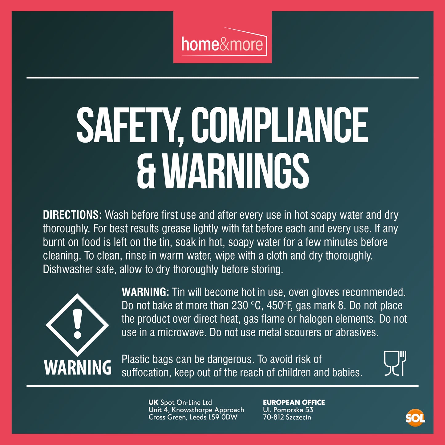 Oven Tray Set 38 x 25cm | Roasting Pan Baking Steel Sheet | 4 Pack