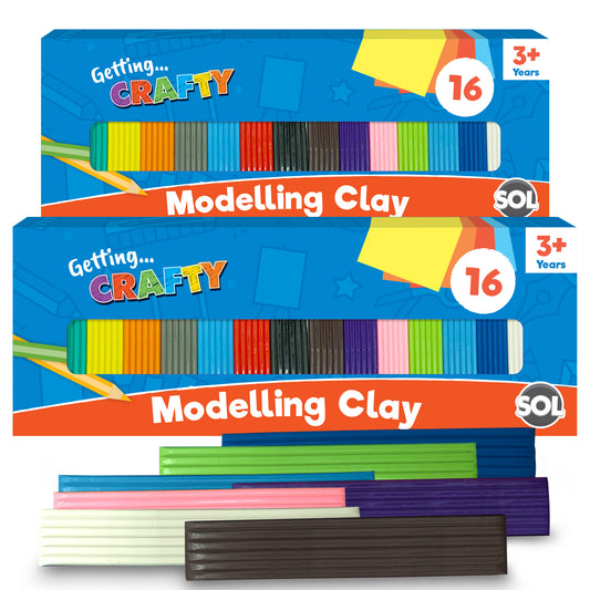 32-64pk Kids Modelling Clay Set 16 Colour Plasticine Putty Strips Children Craft