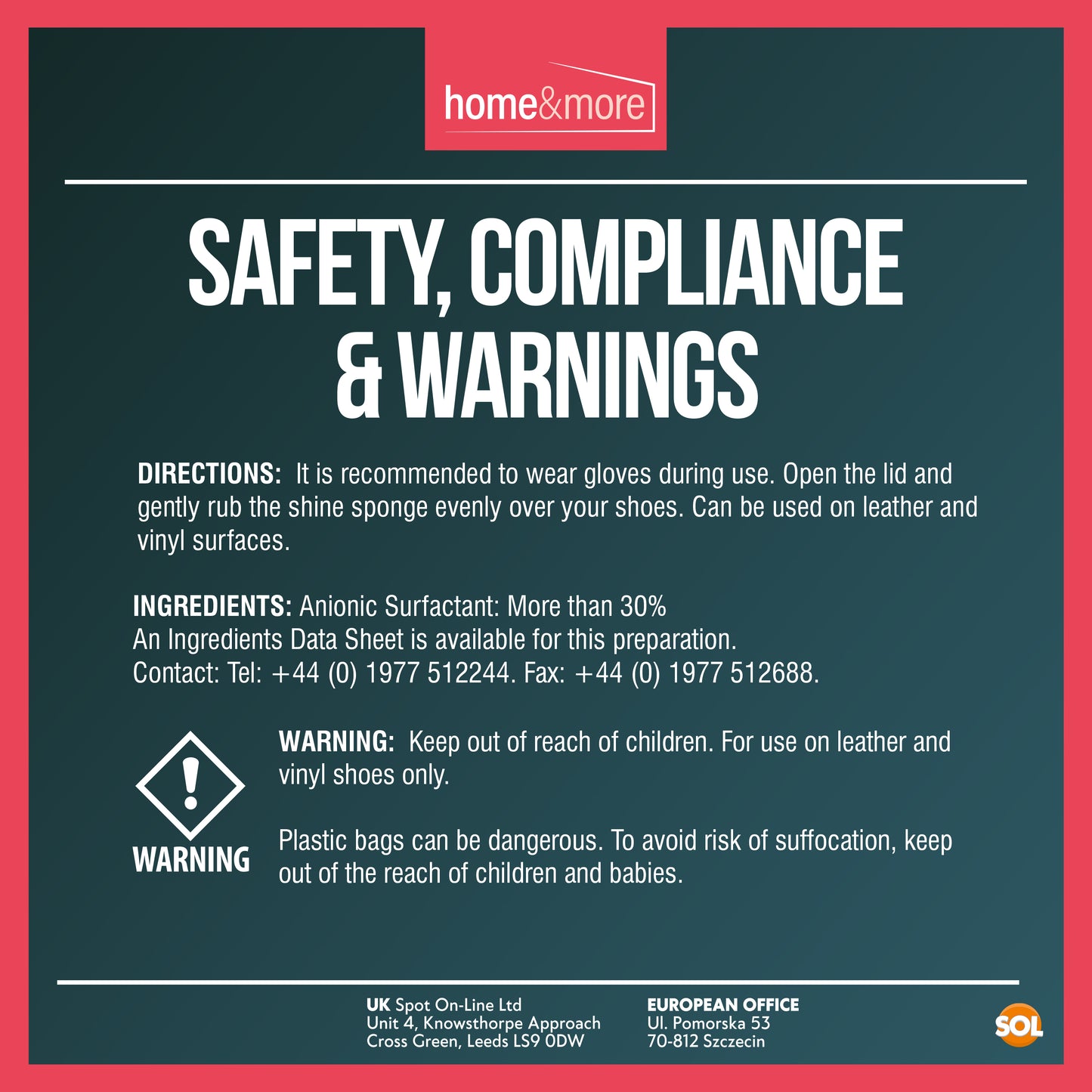 Instant Shoe Shine Sponge Black Leather Boot Polish | 3 Pack