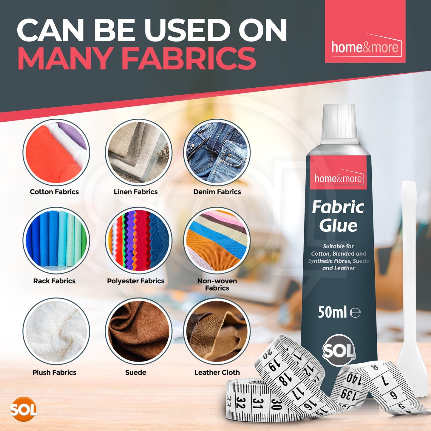 Extra Strong Fabric Glue 50ml | Washable Adhesive Repair Hemming Sewing Textile