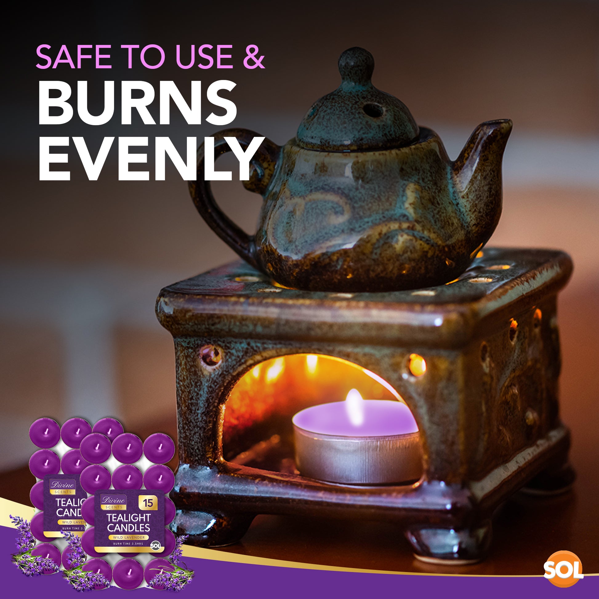 30pk Scented Tea Lights Candles | Various Perfumes 4 Hour Burn Night T Tealights