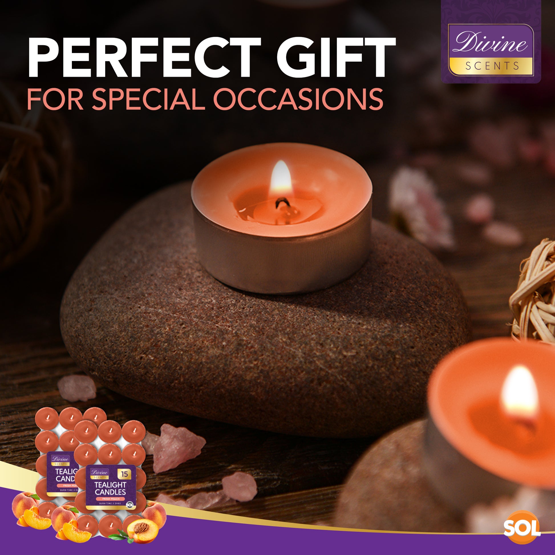 30pk Scented Tea Lights Candles | Various Perfumes 4 Hour Burn Night T Tealights