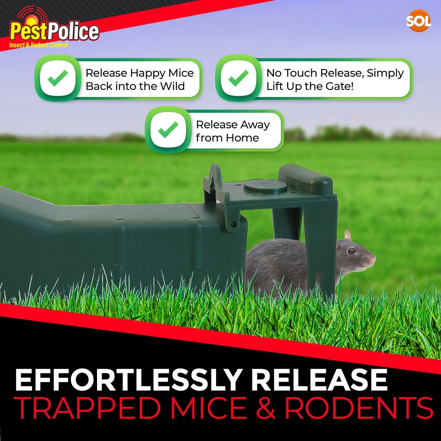 1-4 Humane Mouse Trap No Kill Mice Live Rat Catcher Pest Rodent Vermin Reusable