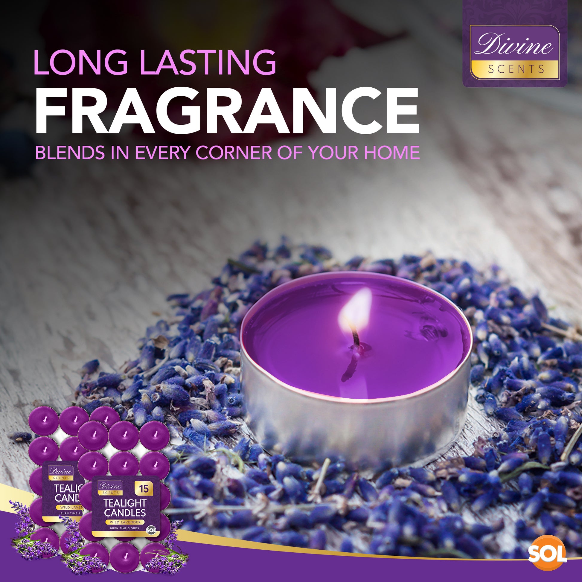 30pk Scented Tea Lights Candles | Various Perfumes 4 Hour Burn Night T Tealights