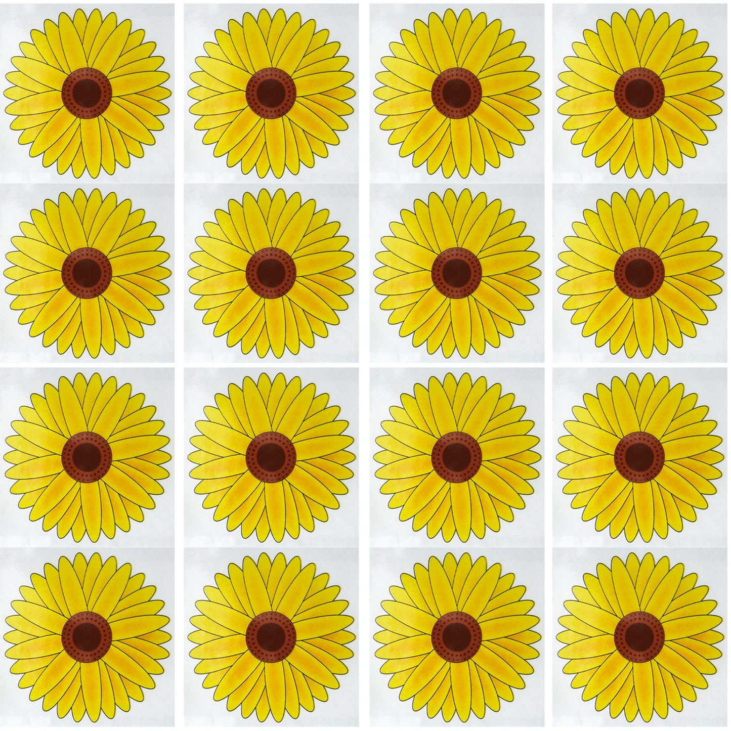 Window Sticker Fly Traps, Sunflower Design for Fruit Flies, Moth, Mosquitoes, Sticky Paper Indoor Catcher for Home Use