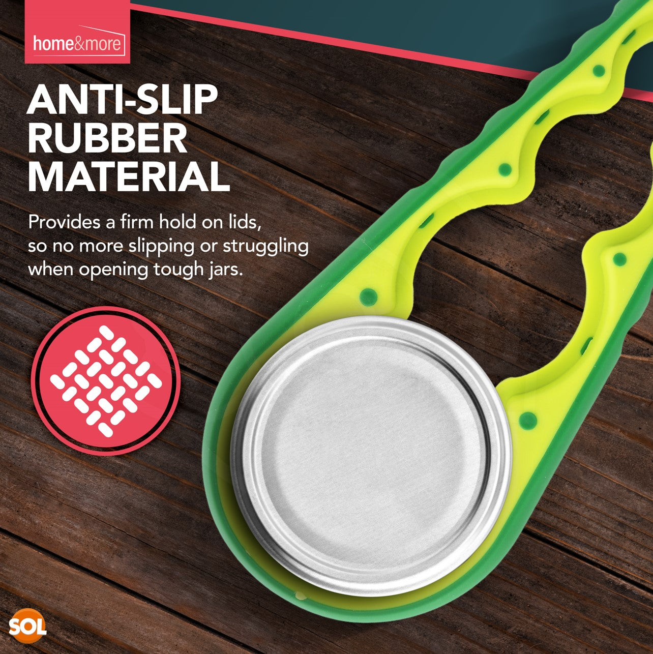 Easy Grip Jar Opener | Lid & Bottle Opening Multitool for Arthritis