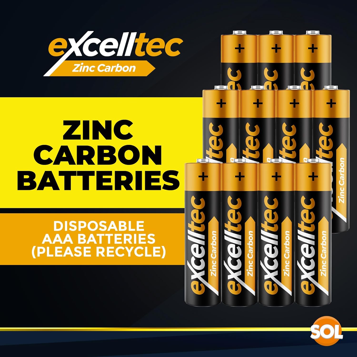 20 Excelltec AA AAA Batteries | 1000mAh 1.5v Heavy Duty Battery Long Expiry Life