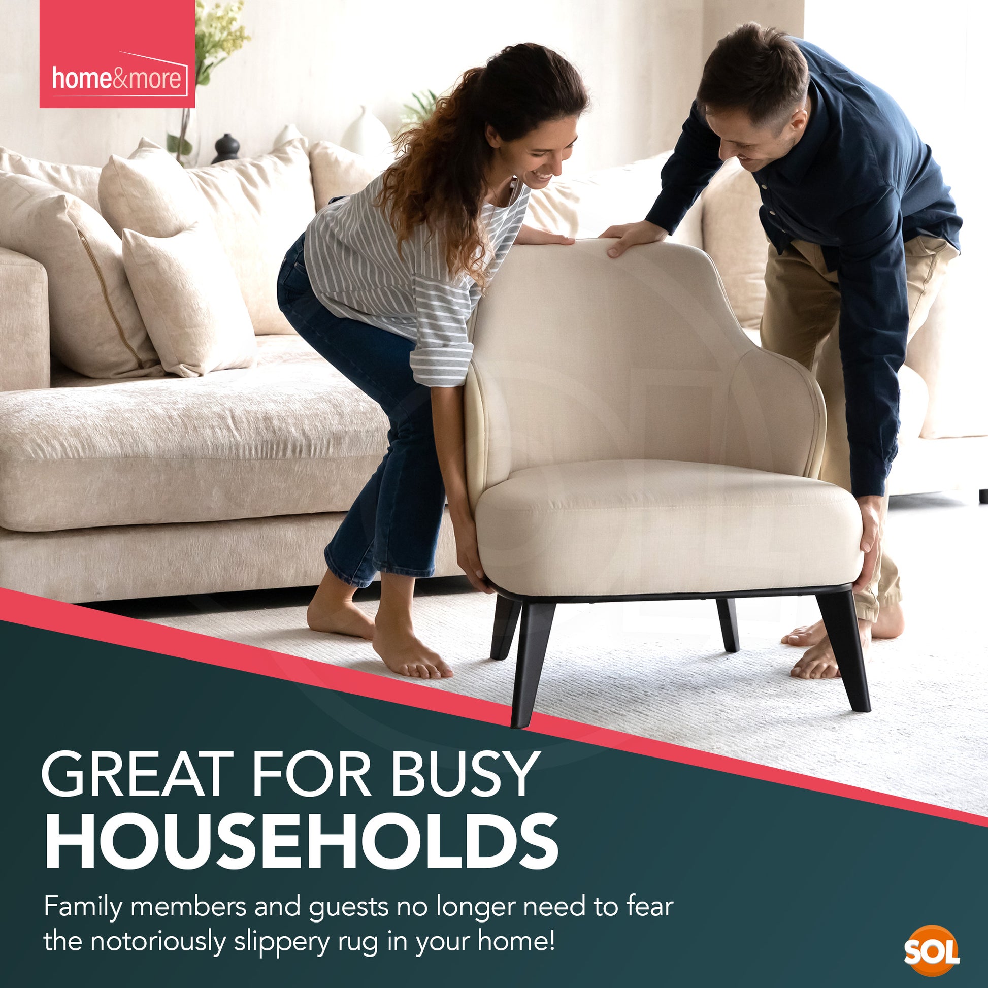 12-36 Rug Gripper Non Slip Grip Carpet Laminate Mat Stopper Floor Stickers Anti