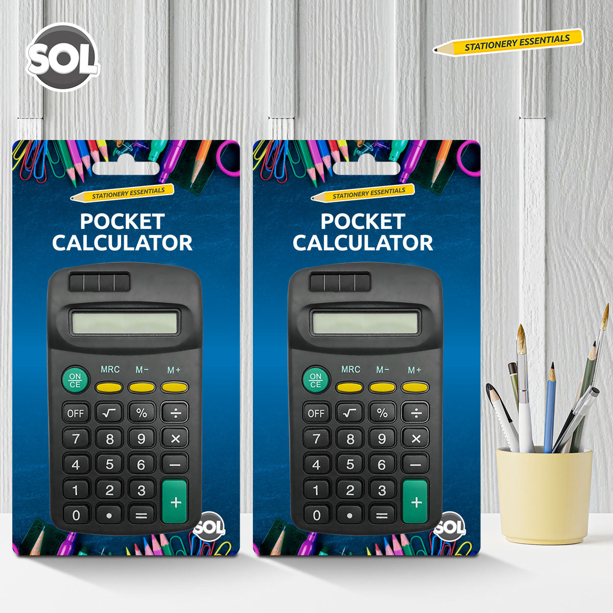 2-20 Mini Pocket Calculator Small| 8 Digit Display Office Home School Stationery