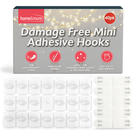 20-80 Damage Free Hanging Strips Clips Hooks Self Adhesive Stick On Wall Picture