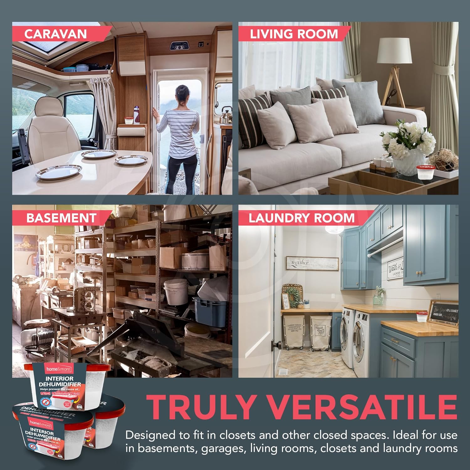 6-36 DEHUMIDIFIER Interior Damp Moisture Mould Mildew Remover Trap Home Caravan