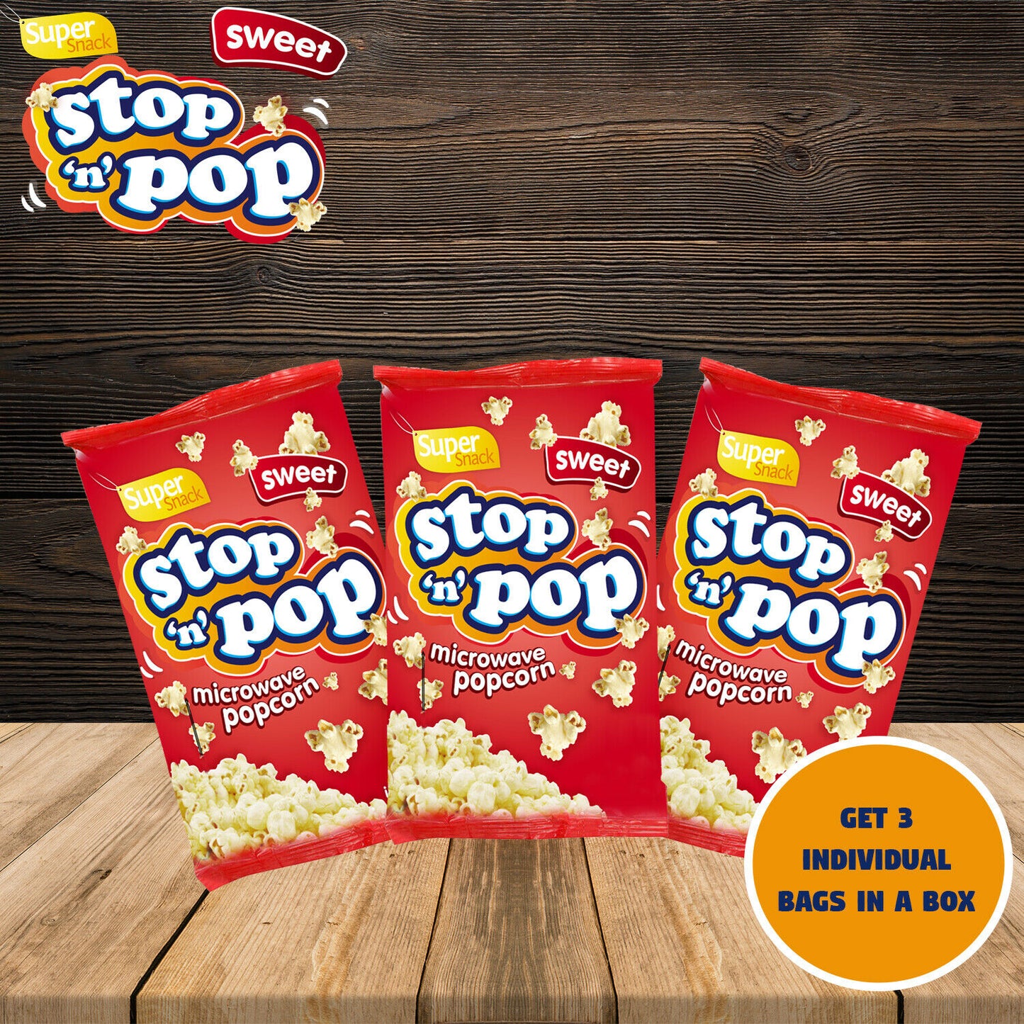12pk x 85g Microwave Popcorn | Sweet & Butter Flavour Movie Cinema Theatre Party