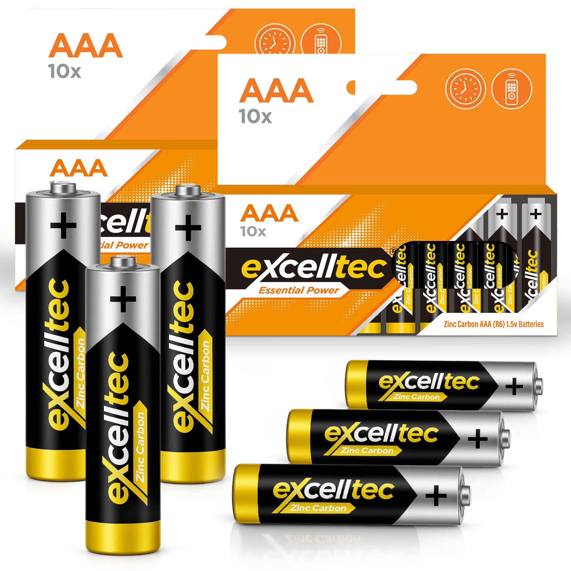 20 Excelltec AA AAA Batteries | 1000mAh 1.5v Heavy Duty Battery Long Expiry Life