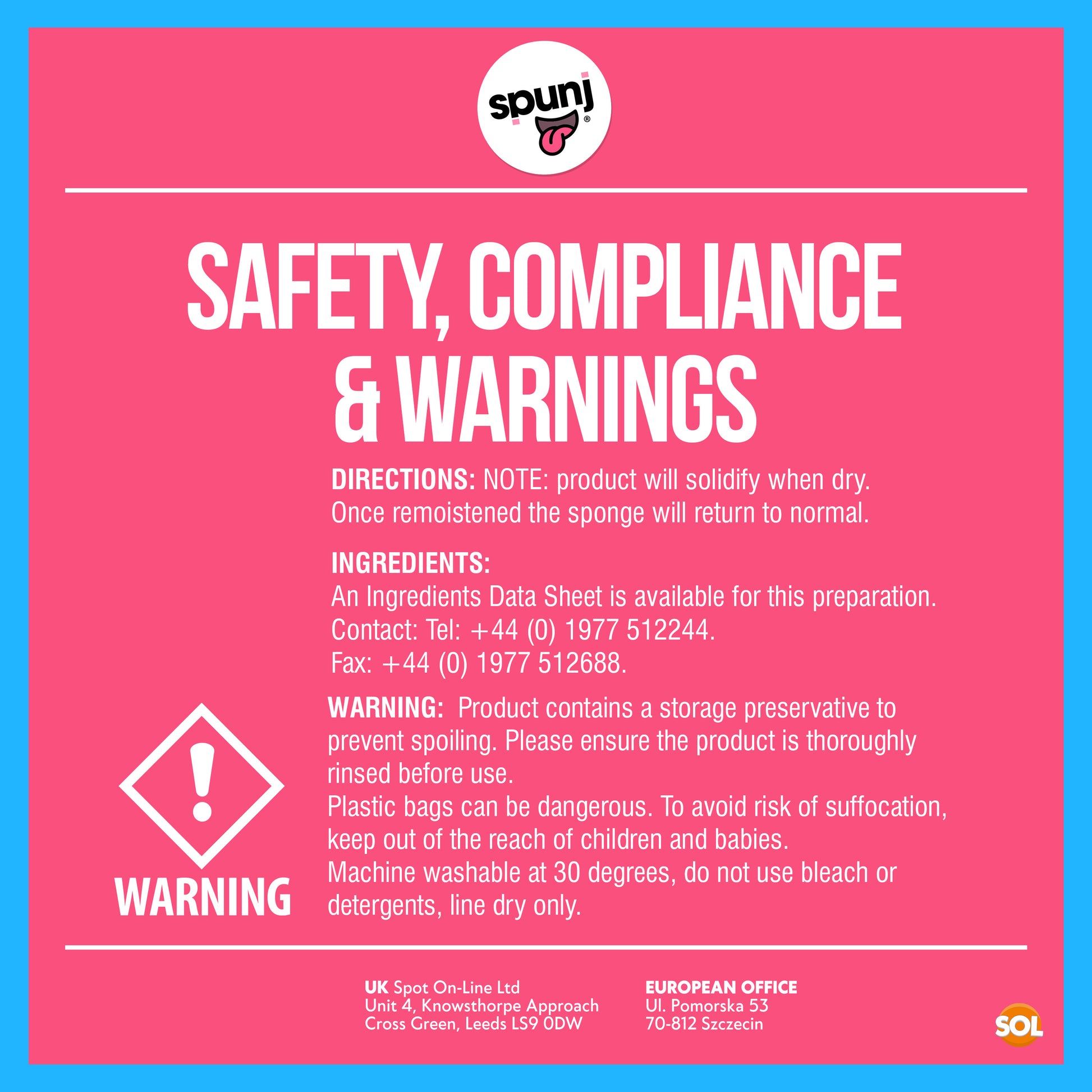 2X Spunj Cleaning Cloth Pink Sponge Huge Super Absorbent Kitchen Washing Car Pad