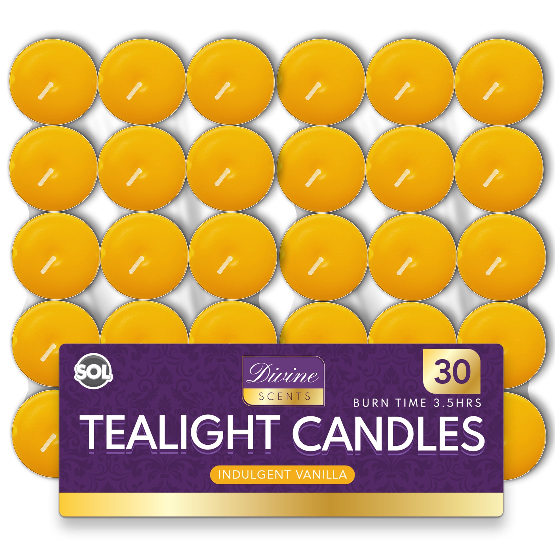 30pk Scented Tea Lights Candles | Various Perfumes 4 Hour Burn Night T Tealights
