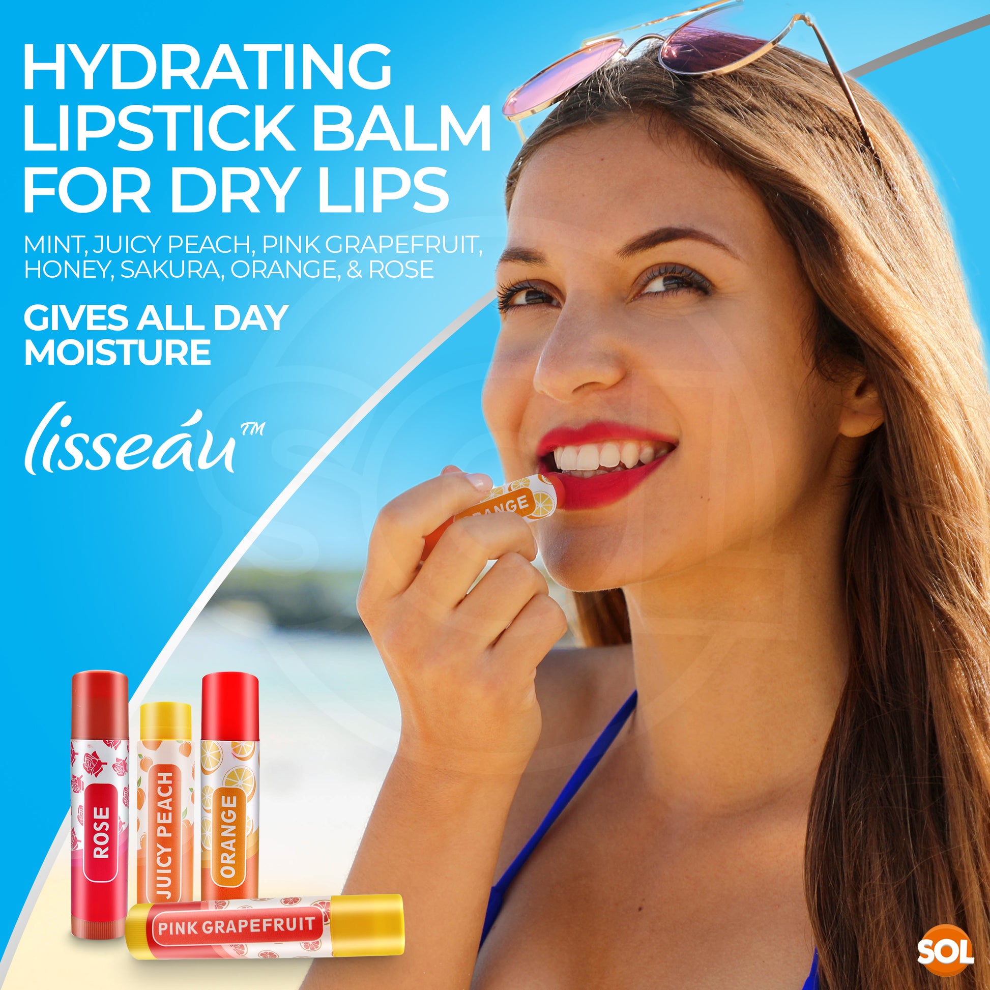 7-14 Fruit & Tinted Lip Balm Set Multi Pack Stick Moisturising Beeswax Vitamin E