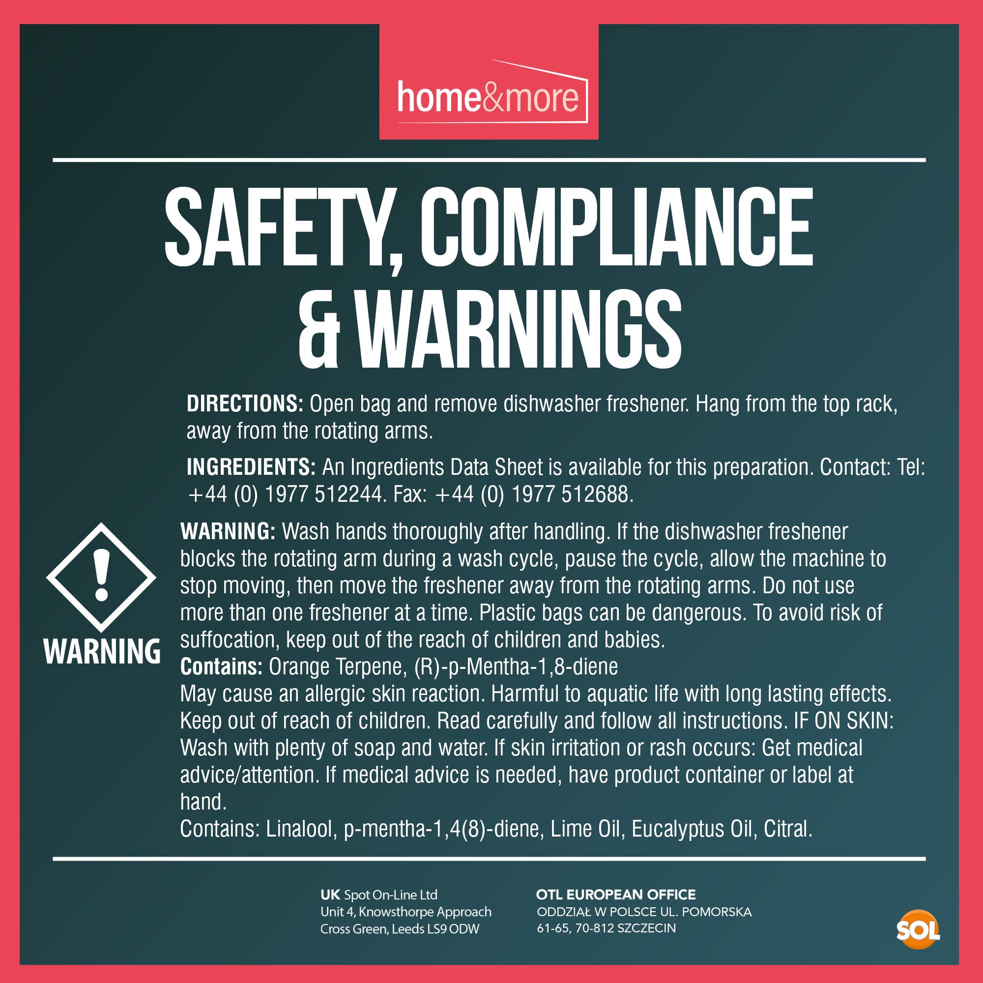 2-10pk Dishwasher Freshener Lemon Fragrance Scent Deodoriser Freshens Clip-On