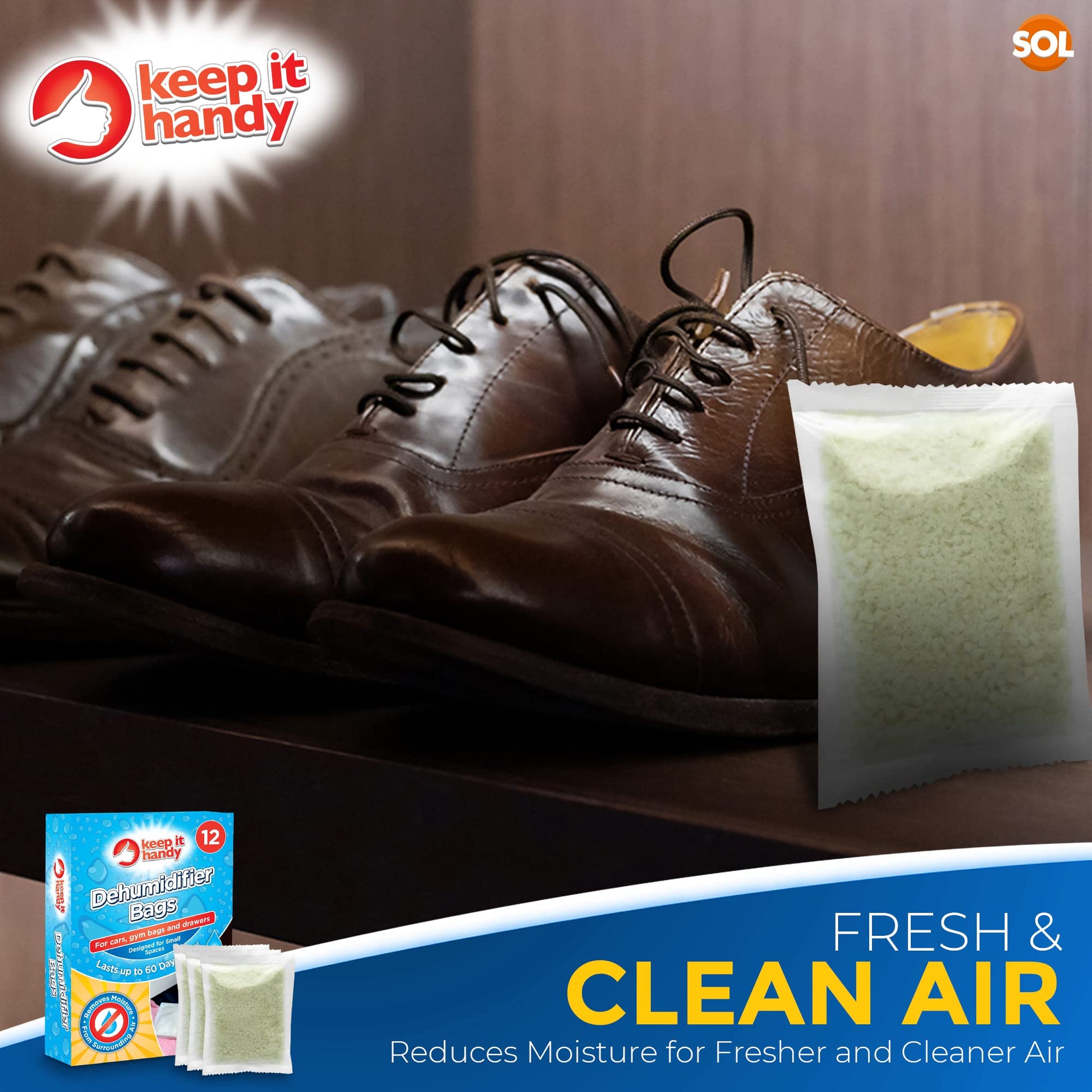 12-36 Small Space Dehumidifier Bags Wardrobe Sachets Damp Mould Moisture Drawers