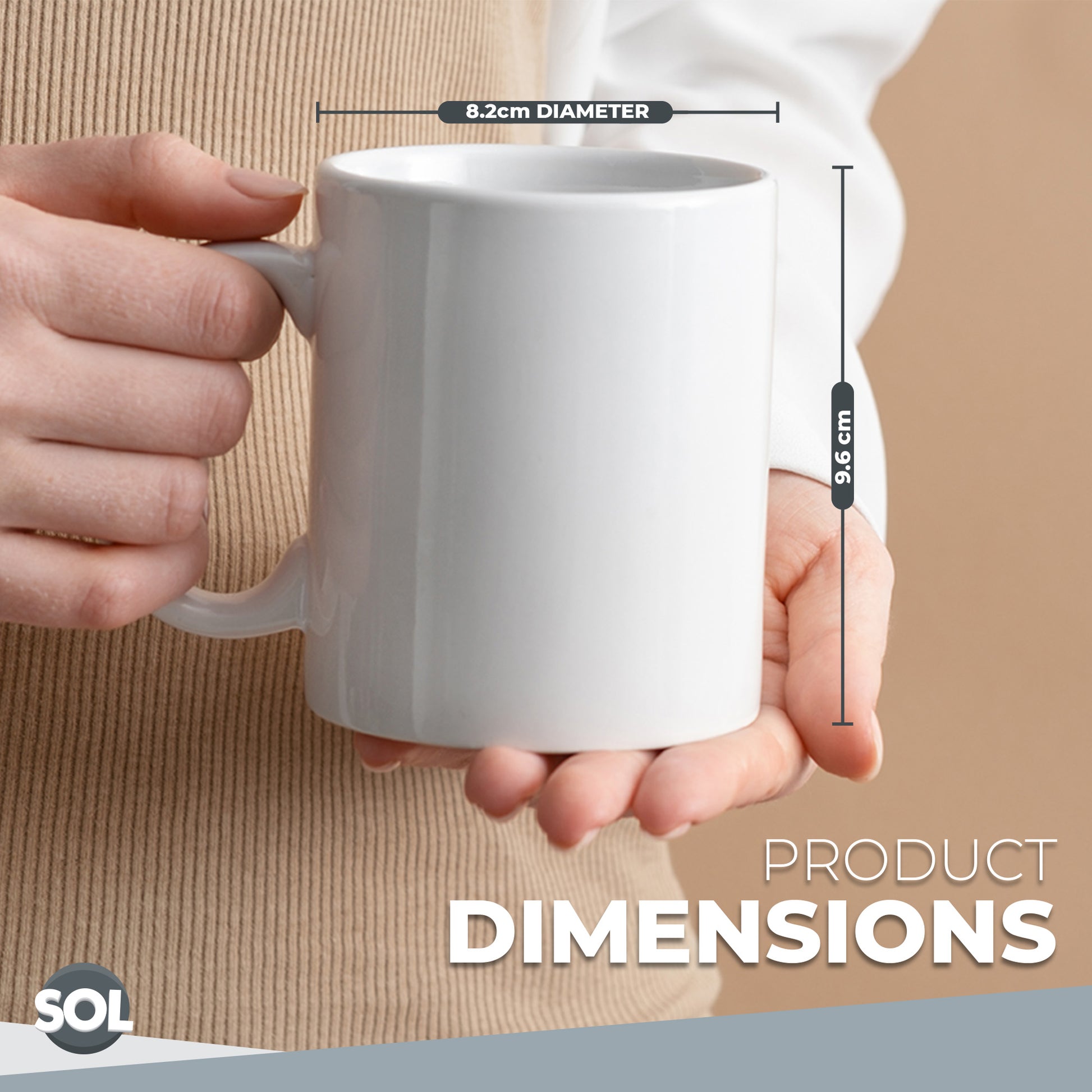 12-48pk Plain WHITE Mugs 11oz Large Coffee Tea Set of Blank Bulk Cups + Boxes