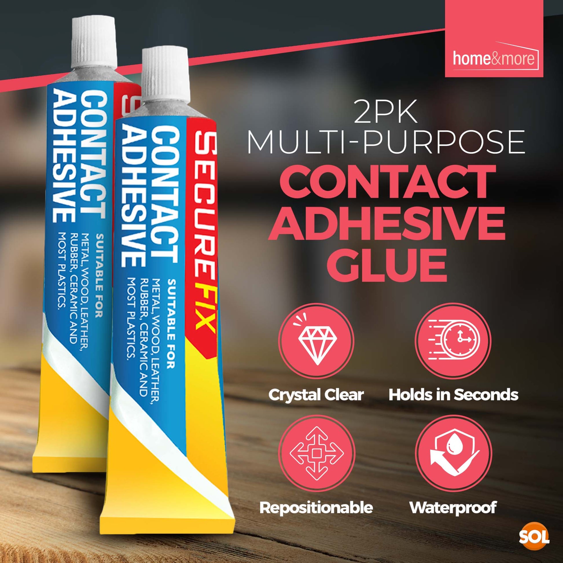40ml Contact Adhesive Tube Glue | Multi Purpose Waterproof Shoe Leather Rubber