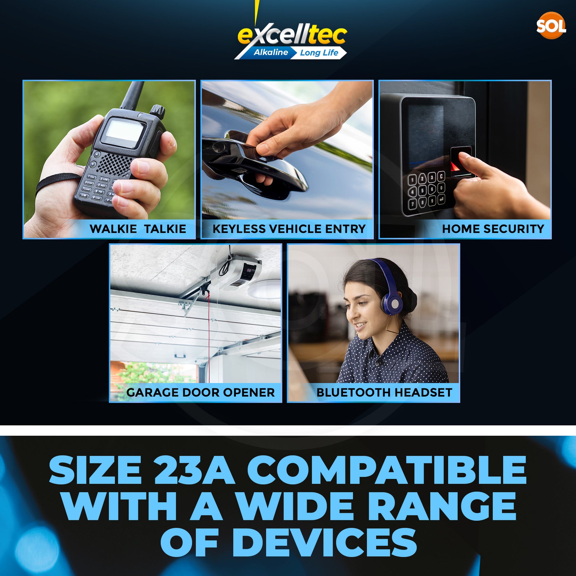 5-25pk 23A 12v Battery Alkaline Doorbell Batteries LRV08 23AE A23 MN21 A23G A23S