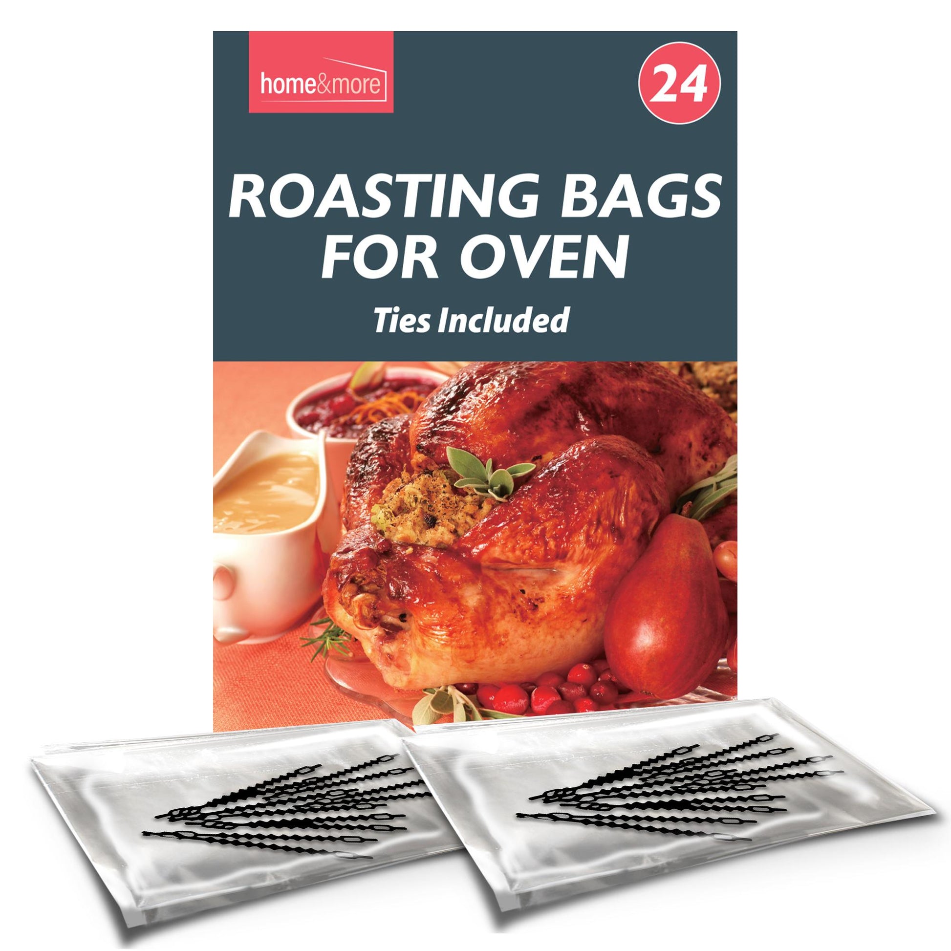 12-48 Large Roasting Bags Chicken Turkey Poultry Meat Fish Oven Cooking 25x38cm