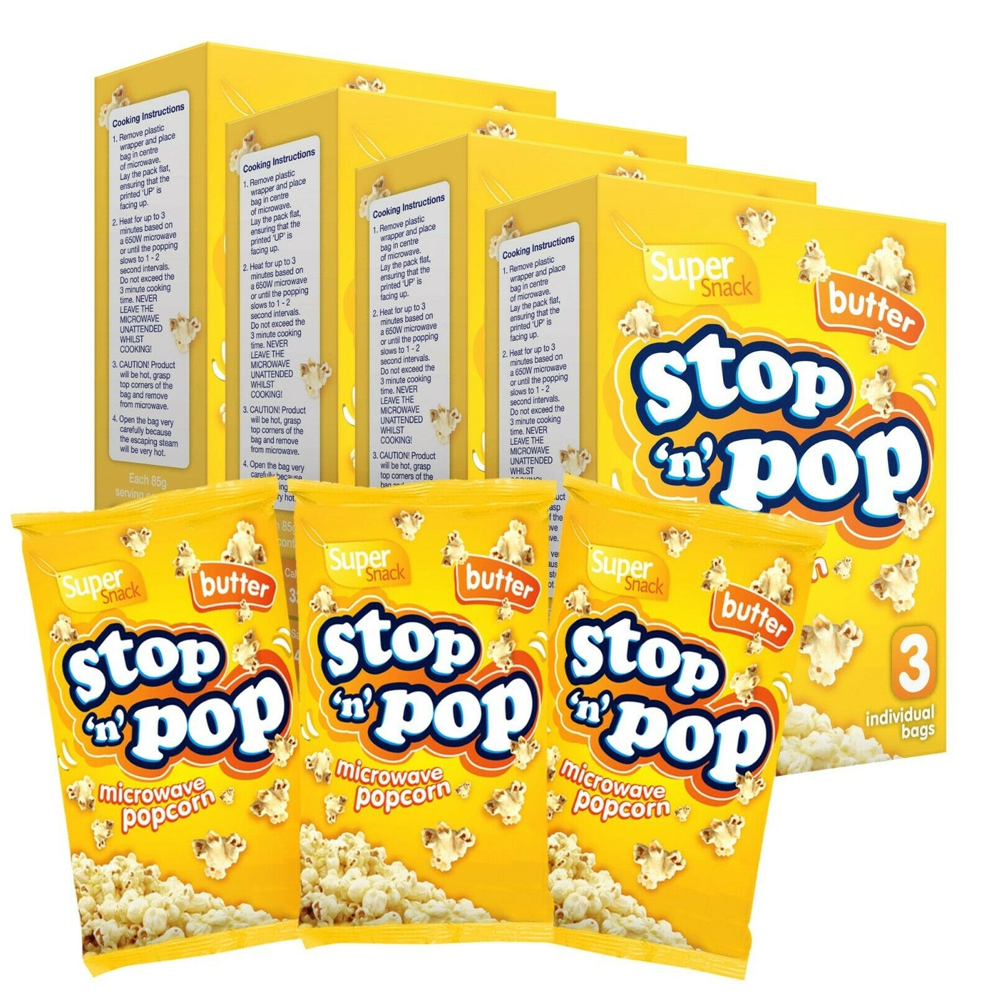 12pk x 85g Microwave Popcorn | Sweet & Butter Flavour Movie Cinema Theatre Party