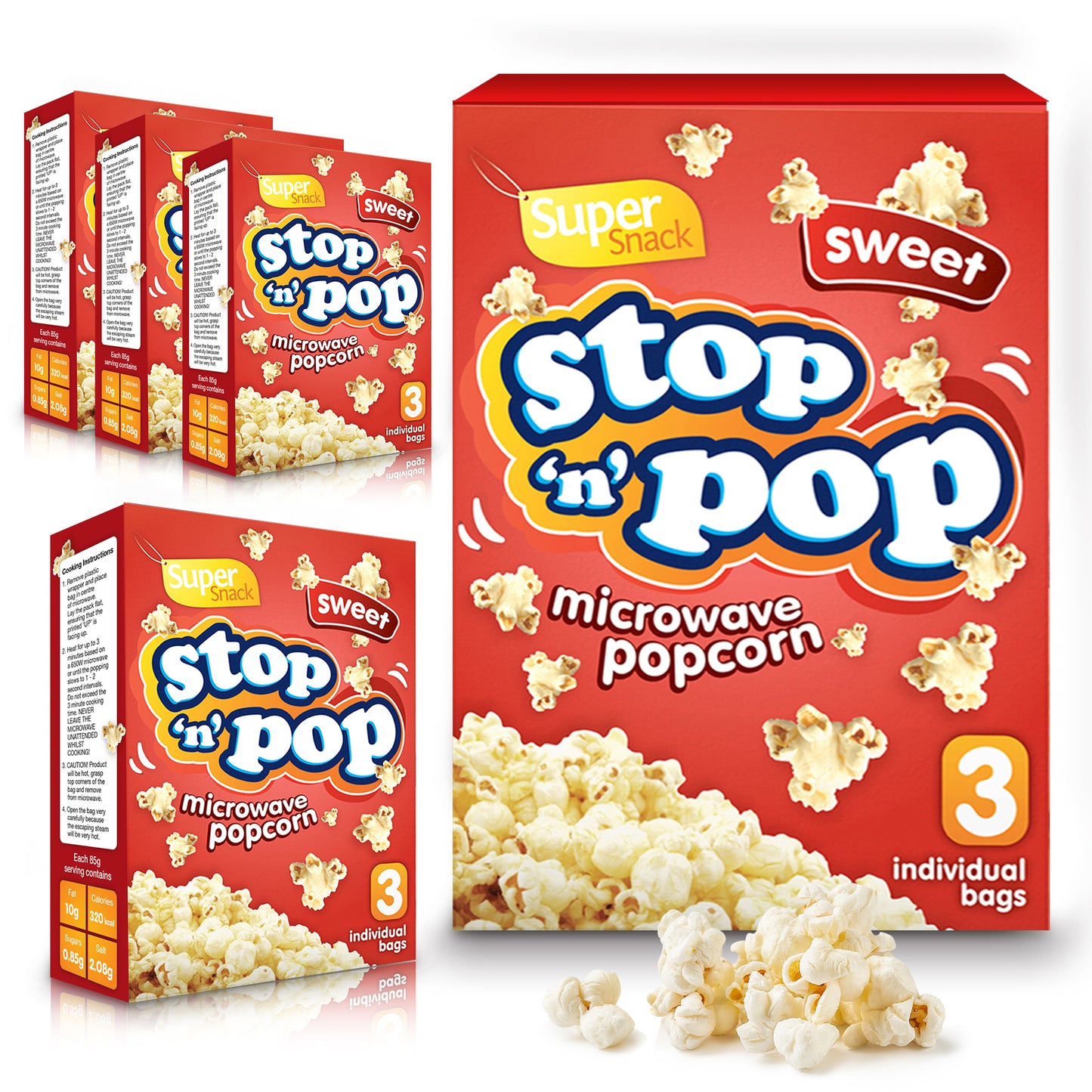 Microwave Popcorn Butter, Salted, Sweet Flavour | 15 Pack