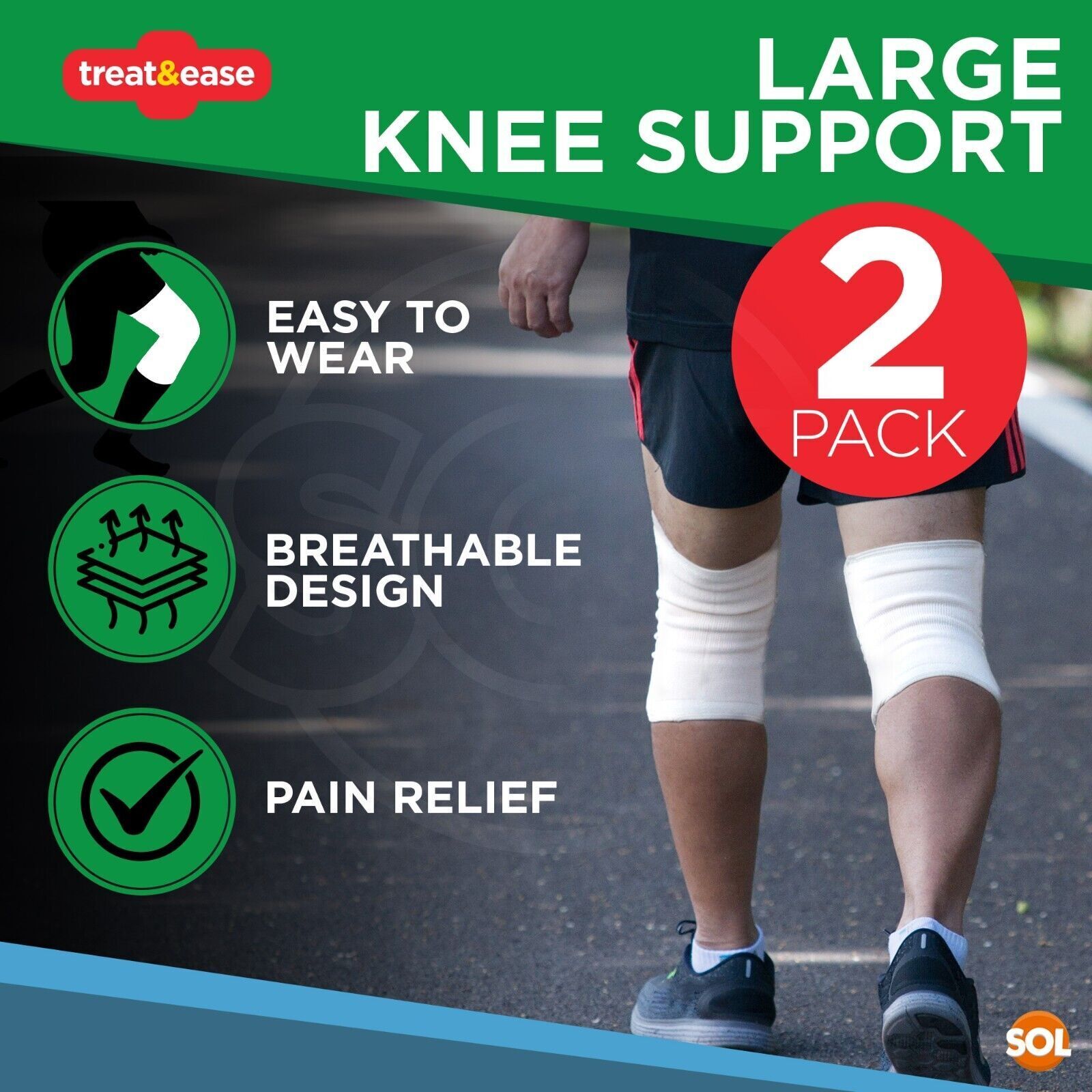 2-4PK Elastic Knee Support Bandage Compression Sleeve Wrap Pair For Pain Relief