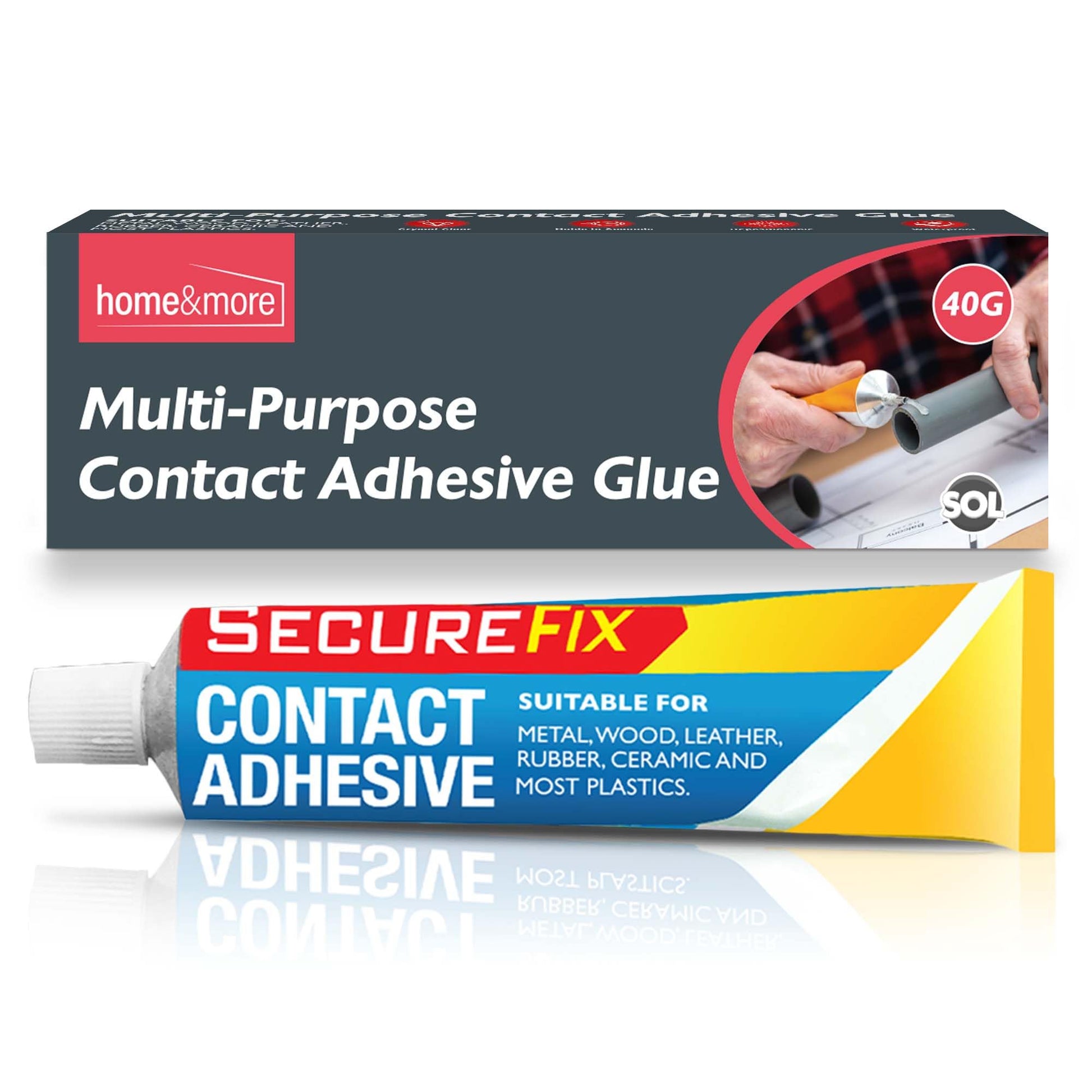 40ml Contact Adhesive Tube Glue | Multi Purpose Waterproof Shoe Leather Rubber