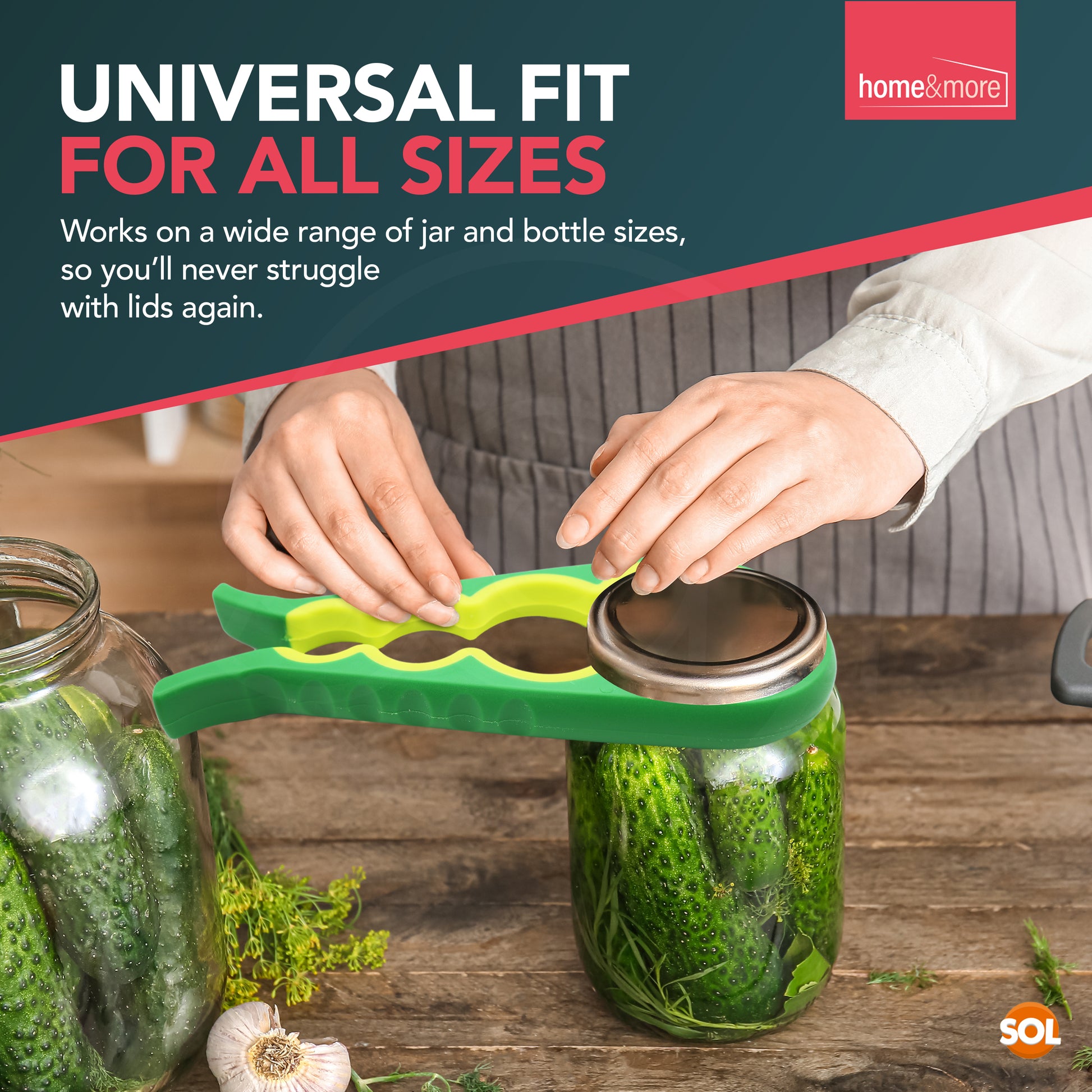 Easy Grip Jar Opener | Lid & Bottle Opening Multitool for Arthritis