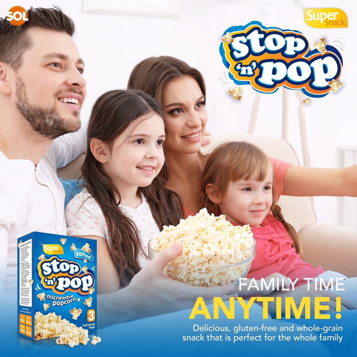 15 x 85g Microwave Popcorn | Butter, Salted, Sweet Flavour Movie Cinema Theatre