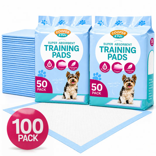 100pk Puppy Training Pads Premium Puppy Pads Perfect for Puppy Toilet Training, Dog Training Pads for Puppy Training, Ideal Indoor and Outdoor Pee Pads Dogs, Absorbent Dog Pee Pad for your Furr Baby