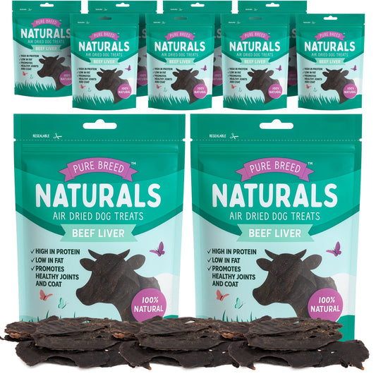 Pure Breed 10pk Beef Liver Treats For Dogs - Natural Dog Treats 500g